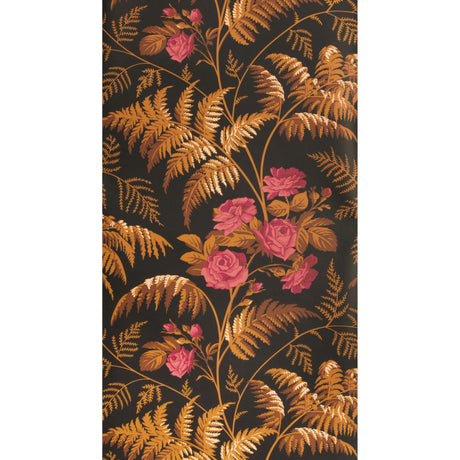 Cole & Son ROSE CERISE/B ORANGE/BLACK Wallpaper