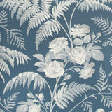 Cole & Son Rose White/Ice Blue/Denim Wallpaper