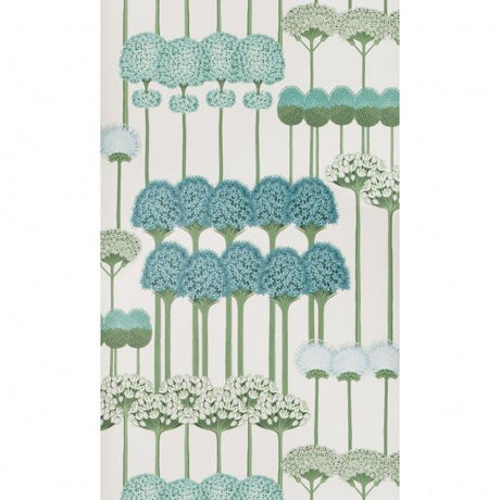 Cole & Son ALLIUM TEAL/JADE/WHITE Wallpaper
