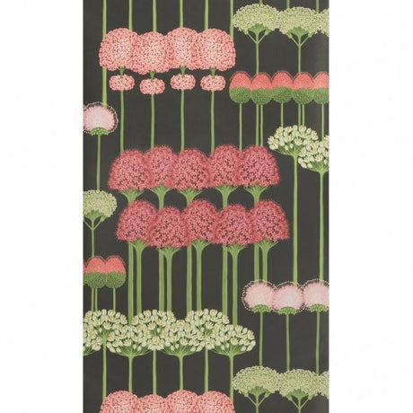 Cole & Son ALLIUM CORAL/L GREEN/CHAR Wallpaper