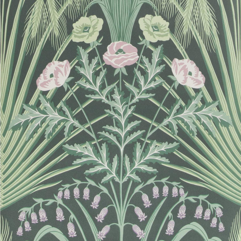 Cole & Son Bluebell Sage On Charcoal Wallpaper