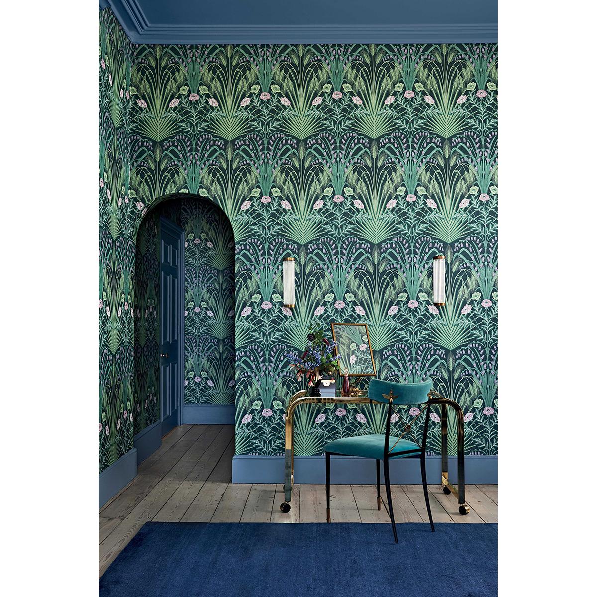 Cole & Son BLUEBELL TEAL/GOLD/PETROL Wallpaper