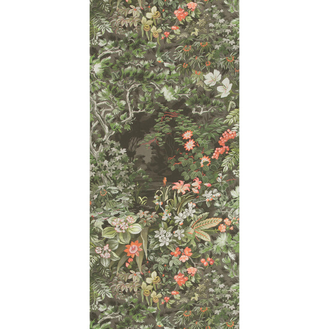 Cole & Son WOODLAND CORAL/OLIVE/CHAR Wallpaper