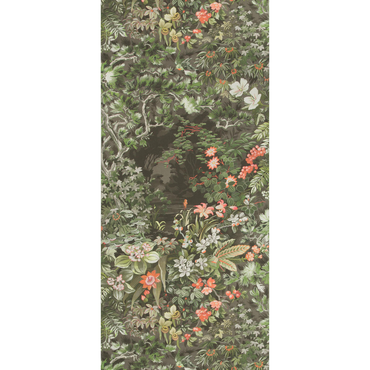 Cole & Son WOODLAND CORAL/OLIVE/CHAR Wallpaper