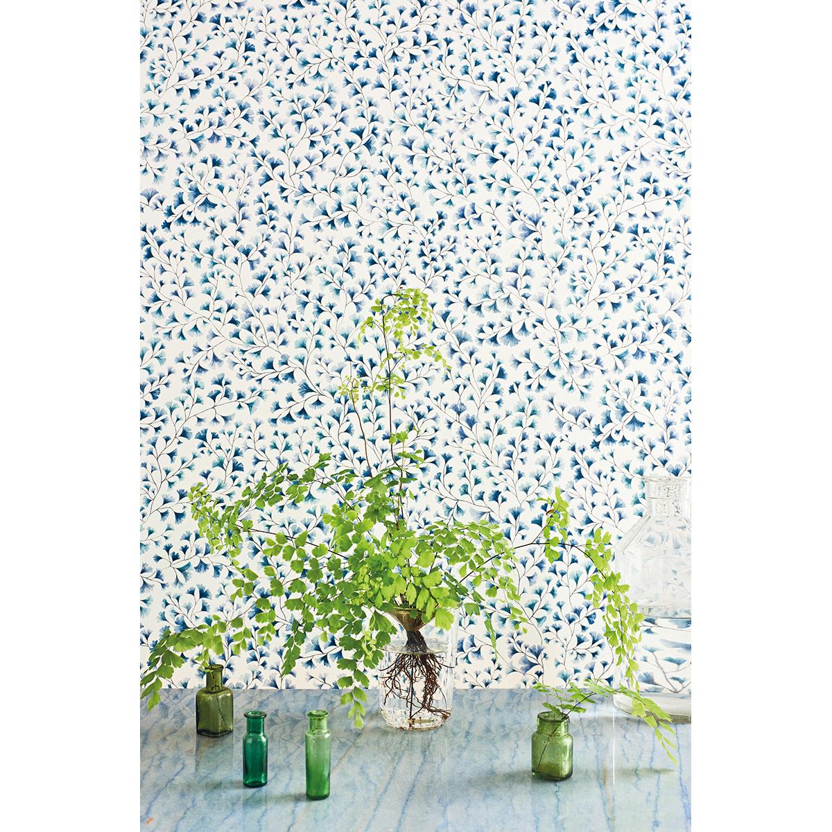 Cole & Son MAIDENHAIR PETROL/BLUSH/M Wallpaper