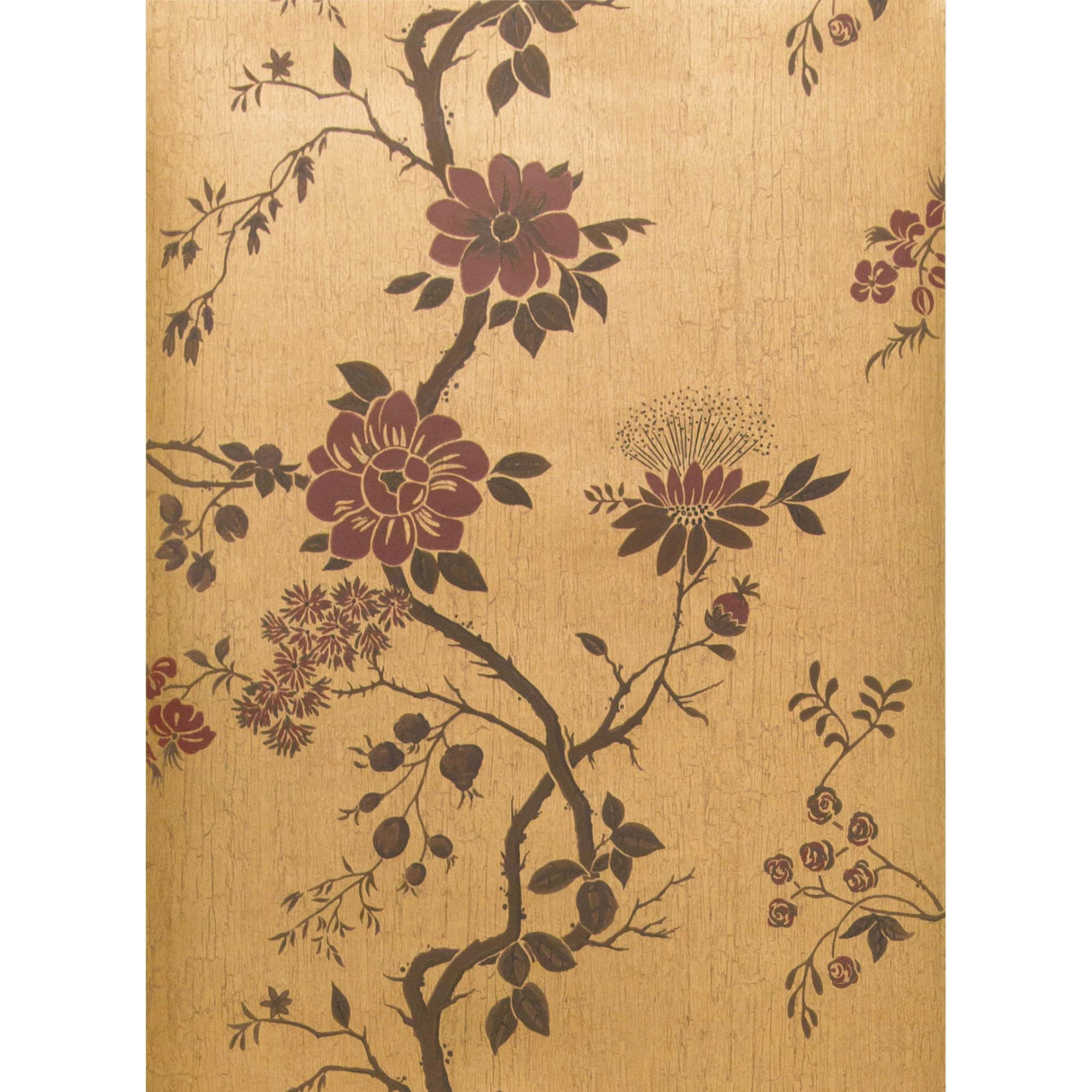Cole & Son CAMELLIA CRIMSON/MTL GOLD Wallpaper