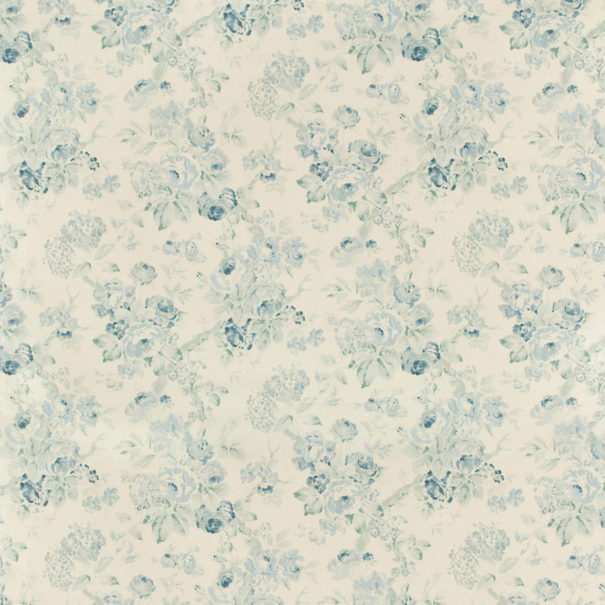 Lee Jofa GARDEN ROSES AQUA/BLUE Fabric