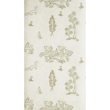 Andrew Martin WYCHWOOD BASIL GREEN Wallpaper