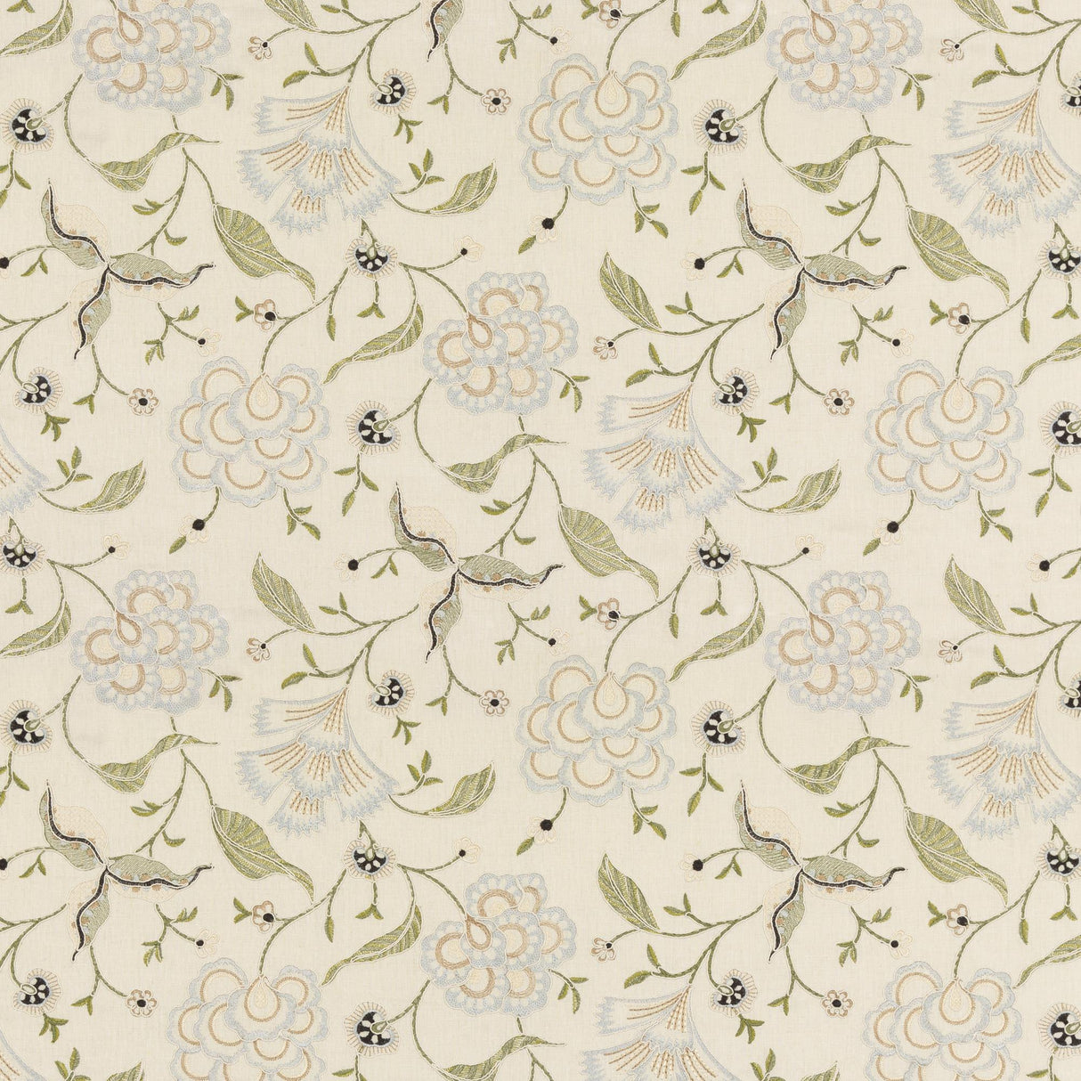 G P & J Baker LAMORNA EMBROIDERY LINEN Fabric