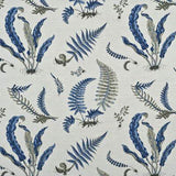 G P & J Baker FERNS INDIGO/LINEN Upholstery Fabric