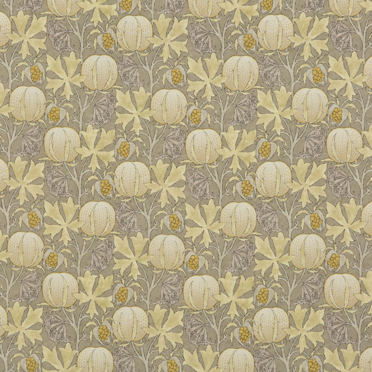 G P & J Baker PUMPKINS GREY/OCHRE Fabric