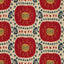 Brunschwig & Fils SAMARKAND COTTON AND LINEN PRINT POMPEIAN RED/OXFORD BLUE Fabric