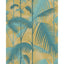 Cole & Son PALM JUNGLE COT/LIN PRINT ORCHRE/PETROL Fabric