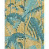 Cole & Son PALM JUNGLE COT/LIN PRINT ORCHRE/PETROL Fabric