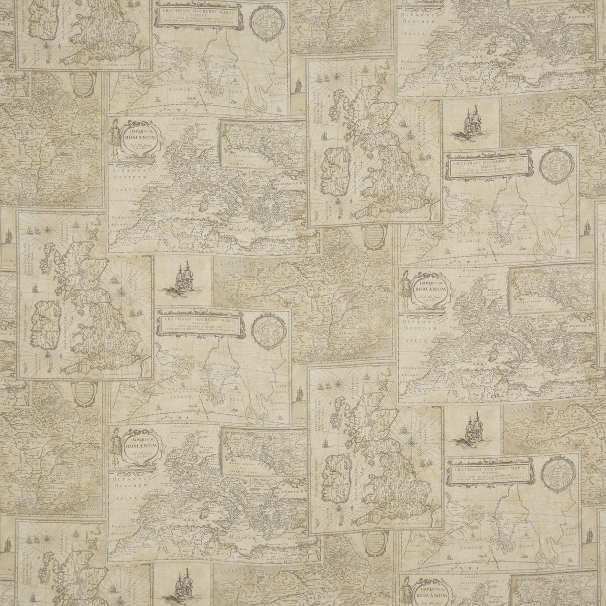 Mulberry BOHEMIAN TRAVELS LINEN SAND Fabric