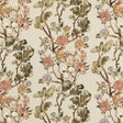 Mulberry WILD SIDE CORAL/GREEN Fabric