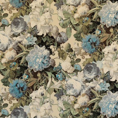 Mulberry FLORAL POMPADOUR VELVET SAGE Fabric