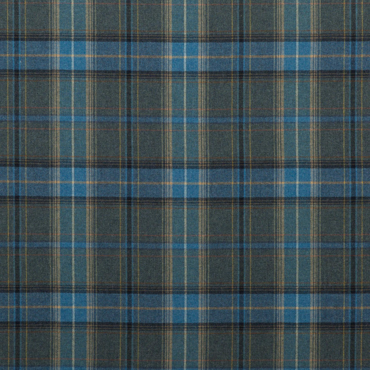 Mulberry SHETLAND PLAID BLUE Fabric