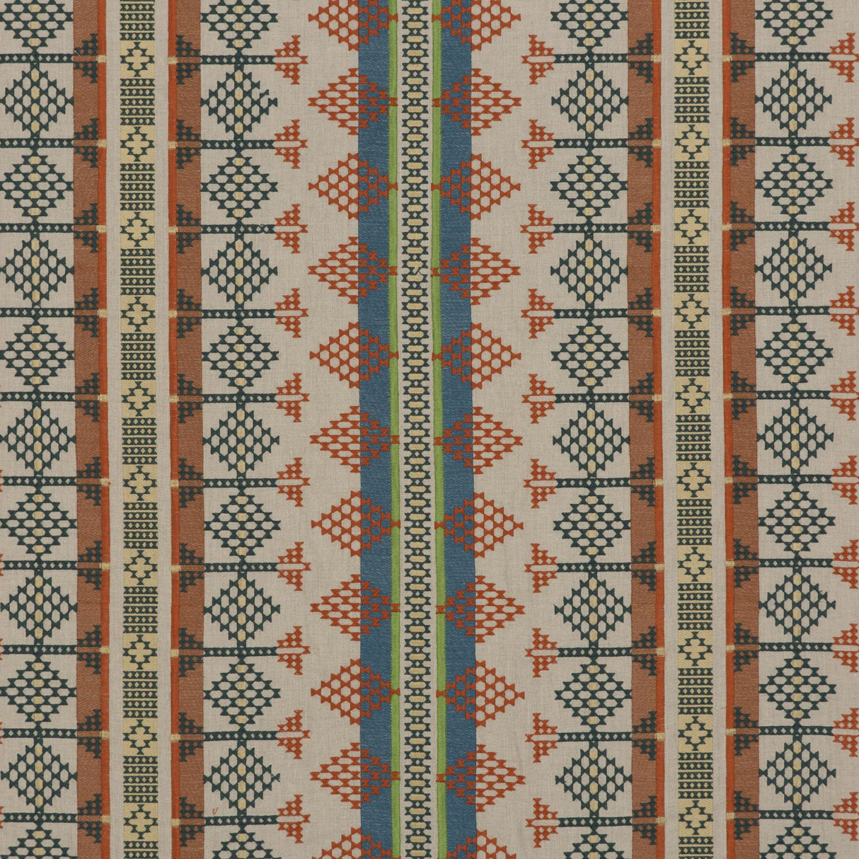 Mulberry SADDLE BLANKET TEAL Fabric