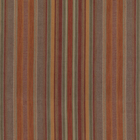Mulberry RUSTIC STRIPE RED/PLUM Fabric