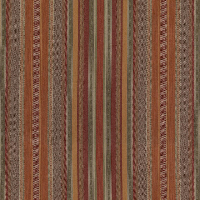 Mulberry RUSTIC STRIPE RED/PLUM Fabric