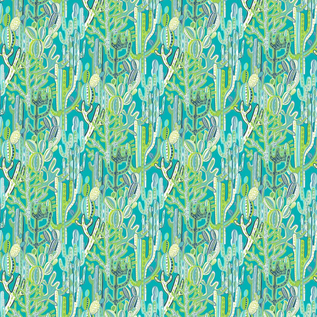 Gaston Y Daniela CACTUS AZUL/VERDE Fabric