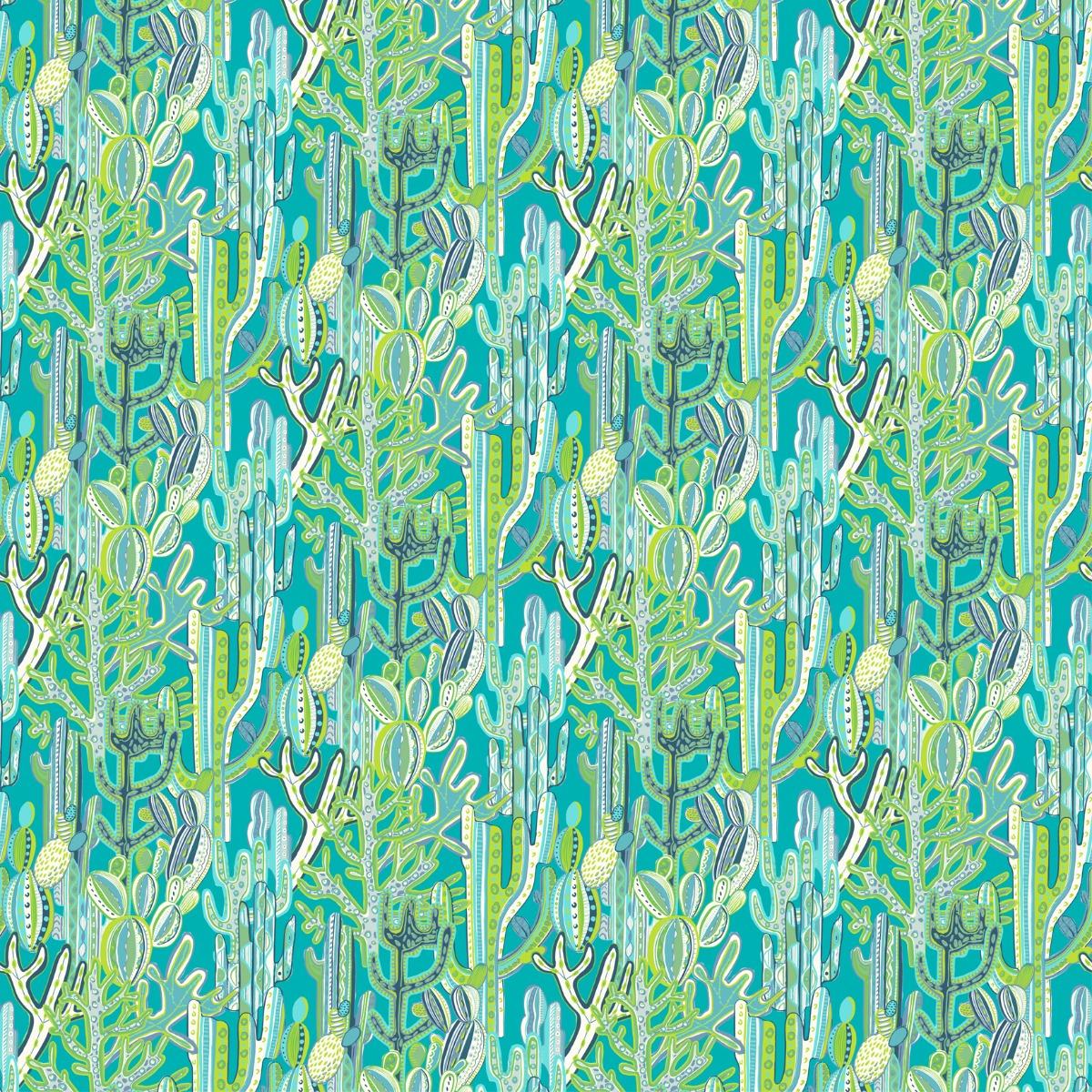 Gaston Y Daniela CACTUS AZUL/VERDE Fabric