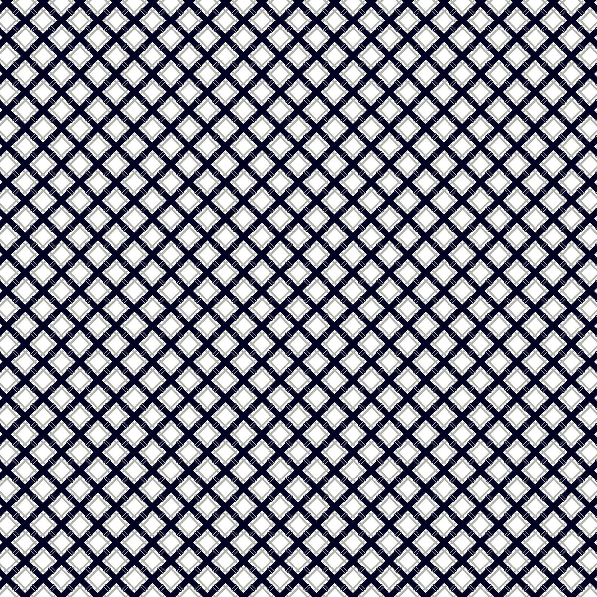 Gaston Y Daniela TRELLIS NAVY/GRIS Fabric