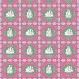Gaston Y Daniela PORCELANAS ROSA/VERDE Fabric