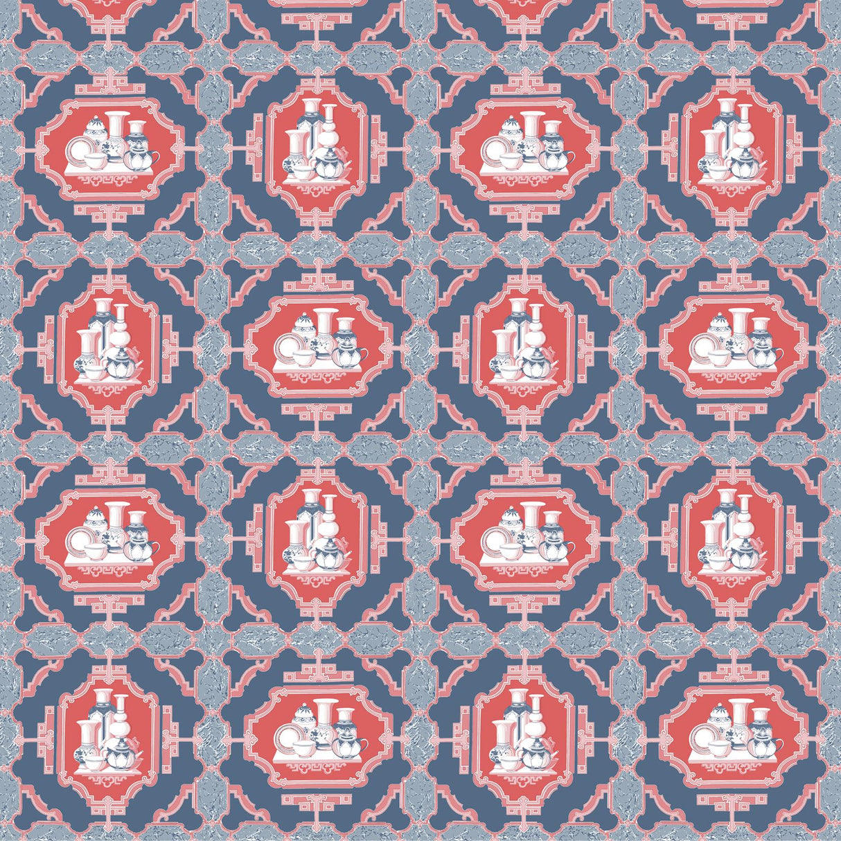Gaston Y Daniela PORCELANAS AZUL Fabric