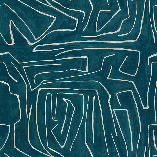 Lee Jofa GRAFFITO TEAL/PEARL Fabric