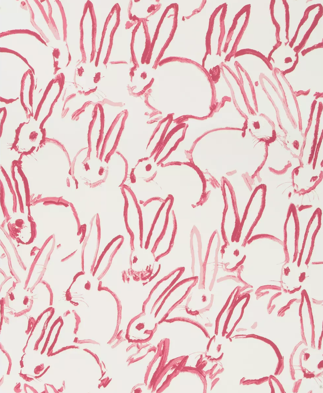Lee Jofa HUTCH IVORY/PINK Wallpaper