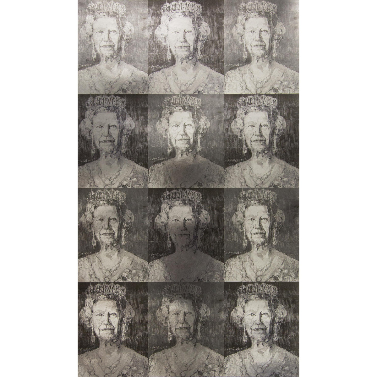 Lee Jofa HM GLAM SILVER/CHARCOAL Wallpaper