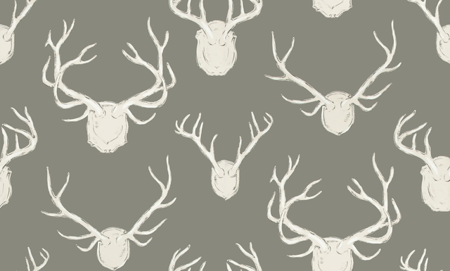 Lee Jofa ANTLERS PAPER GREY Wallpaper