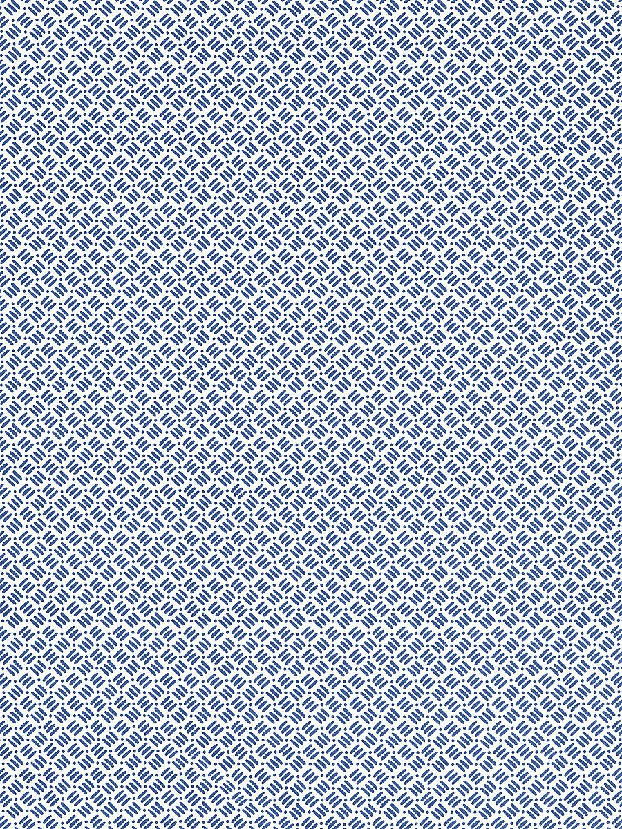 Scalamandre Dash & Dot Print Marine Fabric