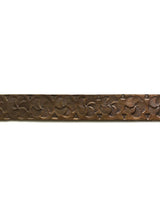 Scalamandre Cuir Scalloped Border Bronze Fabric