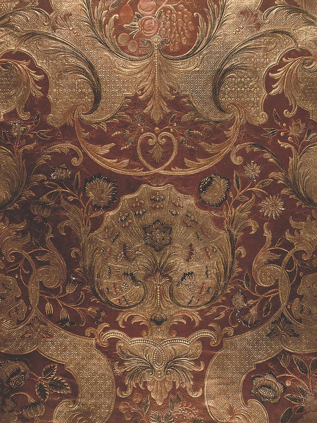 Scalamandre Cuir Versailles Red/Multi Fabric