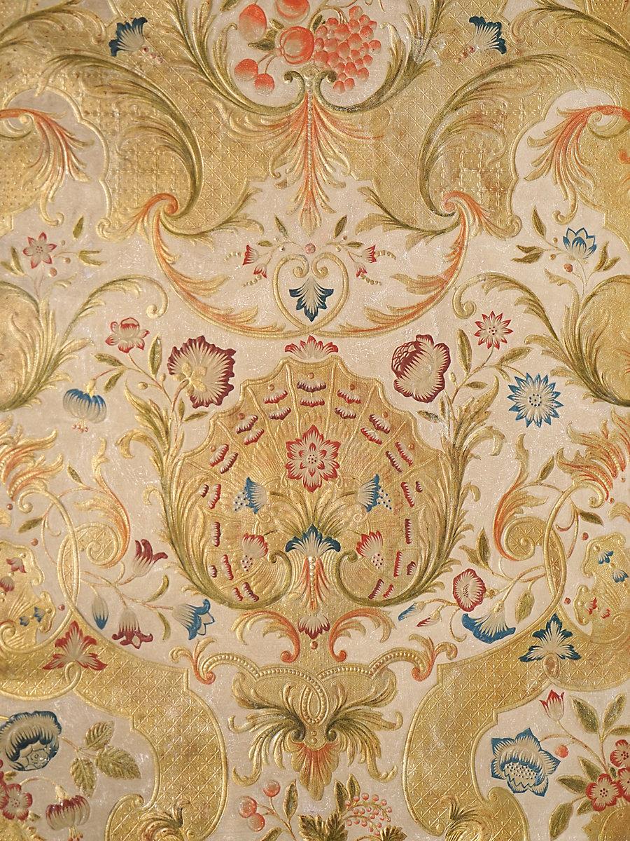 Scalamandre Cuir Versailles White/Multi Fabric