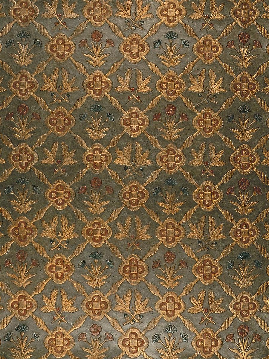 Scalamandre Cuir Chene Bleu/Gold Fabric
