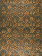 Scalamandre Cuir Chene Bleu/Gold Fabric