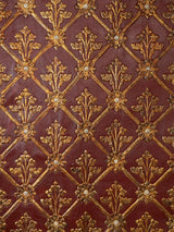 Scalamandre Cuir Resille Red/Gold Fabric