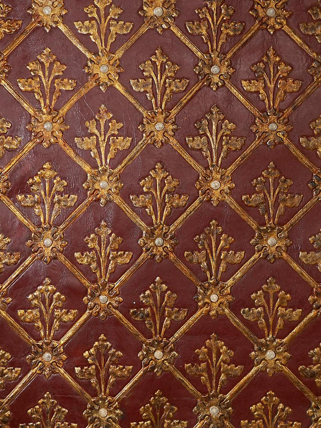 Scalamandre Cuir Resille Red/Gold Fabric