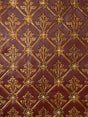 Scalamandre Cuir Resille Red/Gold Fabric