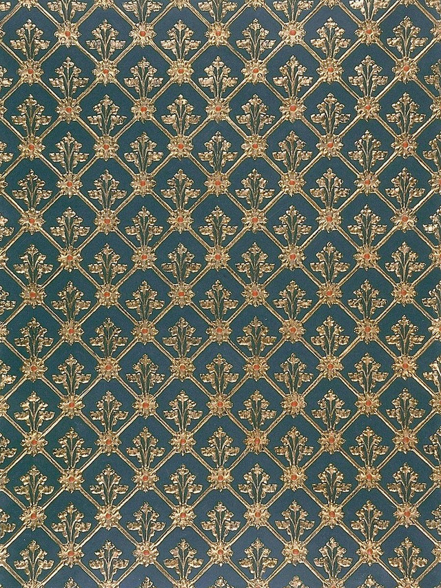 Scalamandre Cuir Resille Green/Gold Fabric