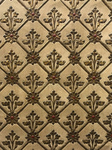 Scalamandre Cuir Resille White/Gold Fabric