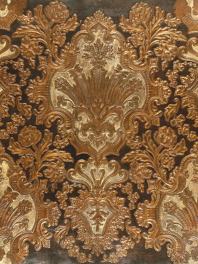 Scalamandre Cuir Colbert Blanc/Gold Fabric