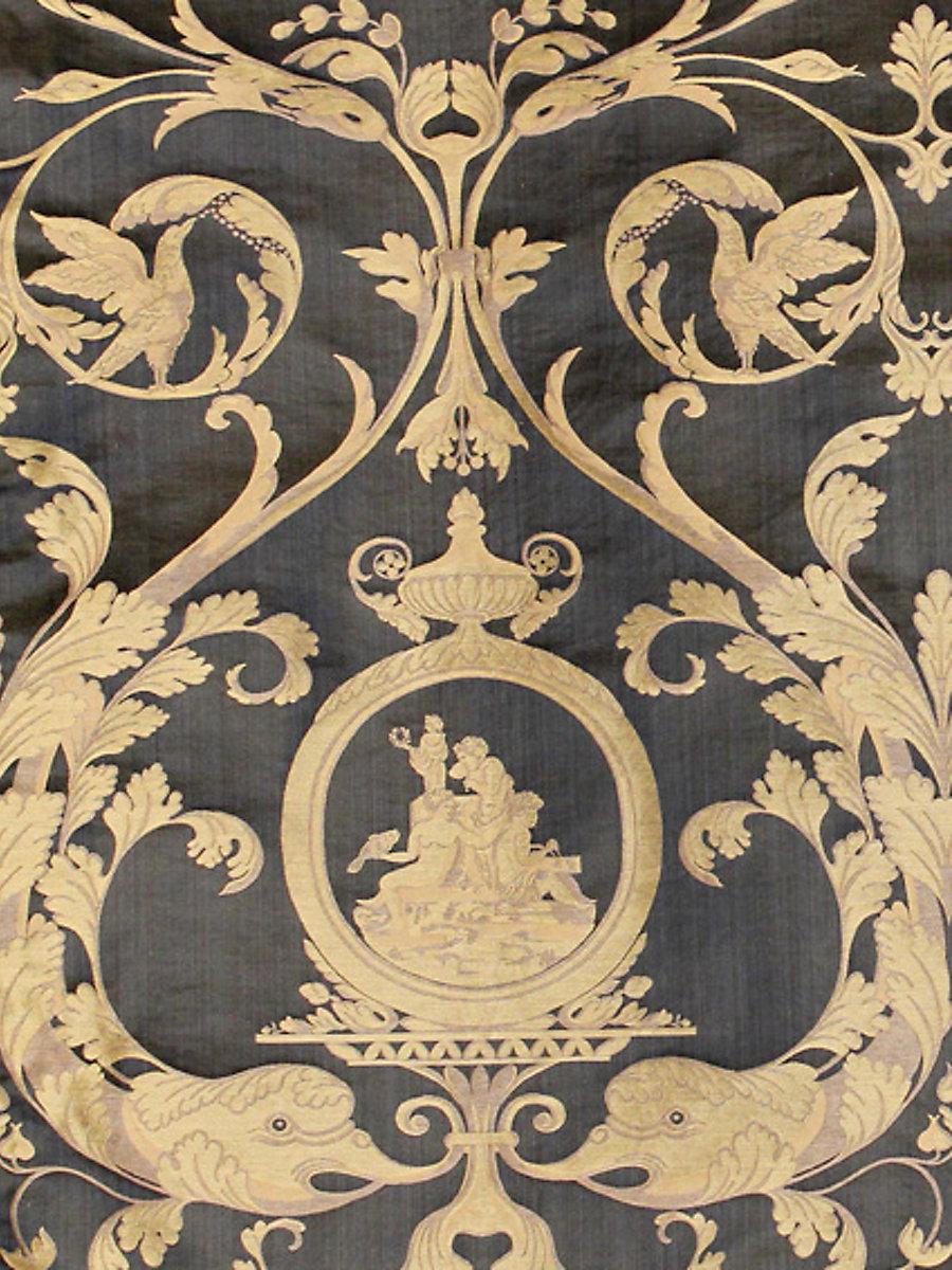 Scalamandre Delfini Nero Fabric