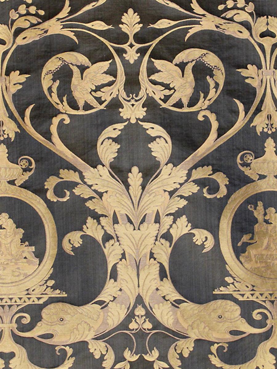 Scalamandre Delfini Nero Fabric