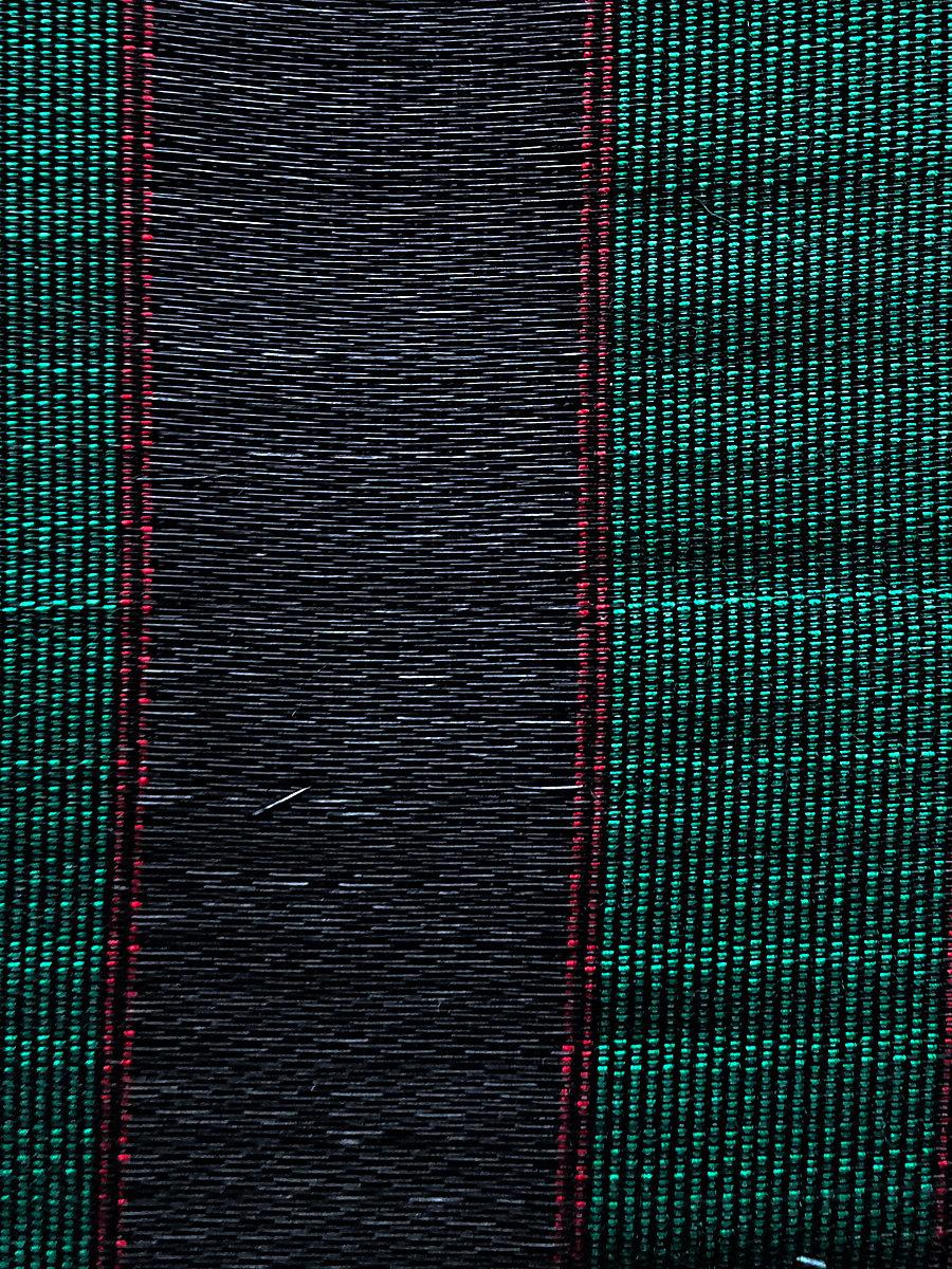 Scalamandre Diluvial Horsehair Green / Black / Red Fabric