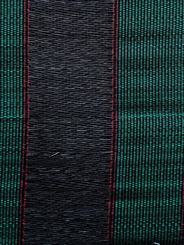 Scalamandre Diluvial Horsehair Green / Black / Red Fabric